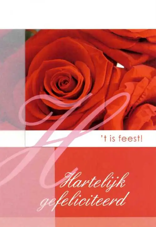 Wenskaart gefeliciteerd