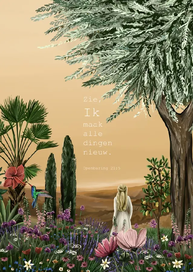 Enkele kaart God opent Zijn armen