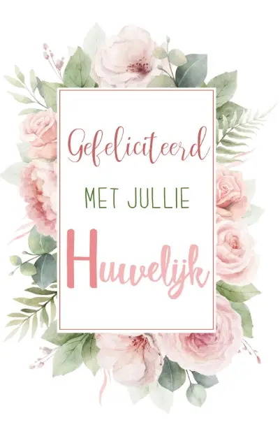 Wenskaart huwelijk
