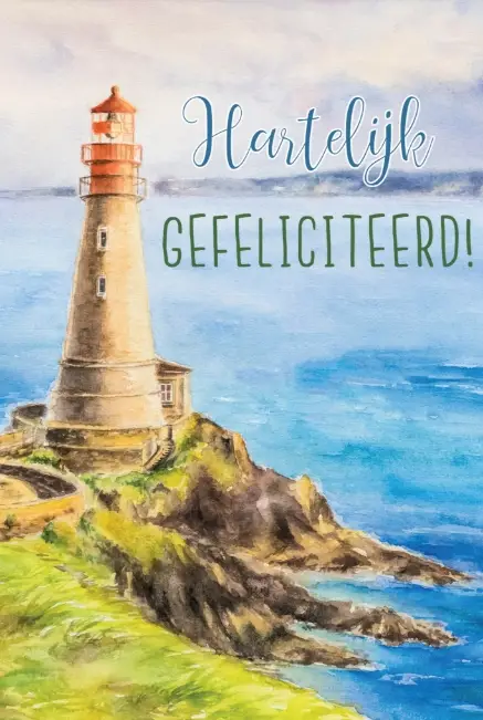 Wenskaart gefeliciteerd