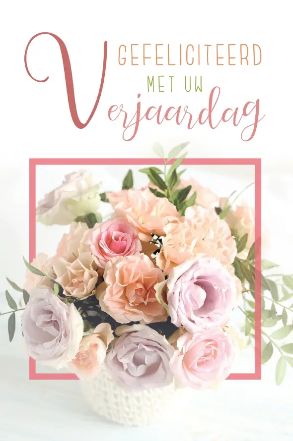 Wenskaart gefeliciteerd