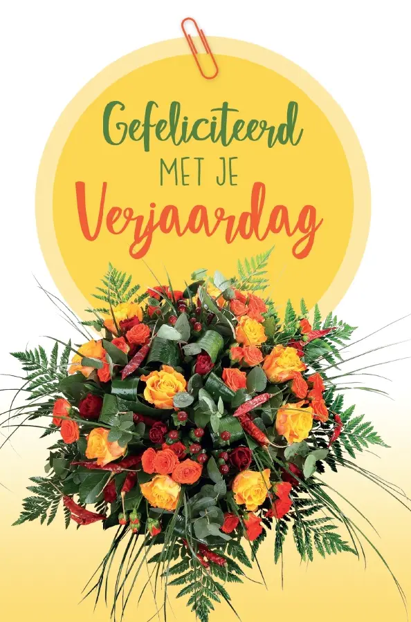 Wenskaart gefeliciteerd