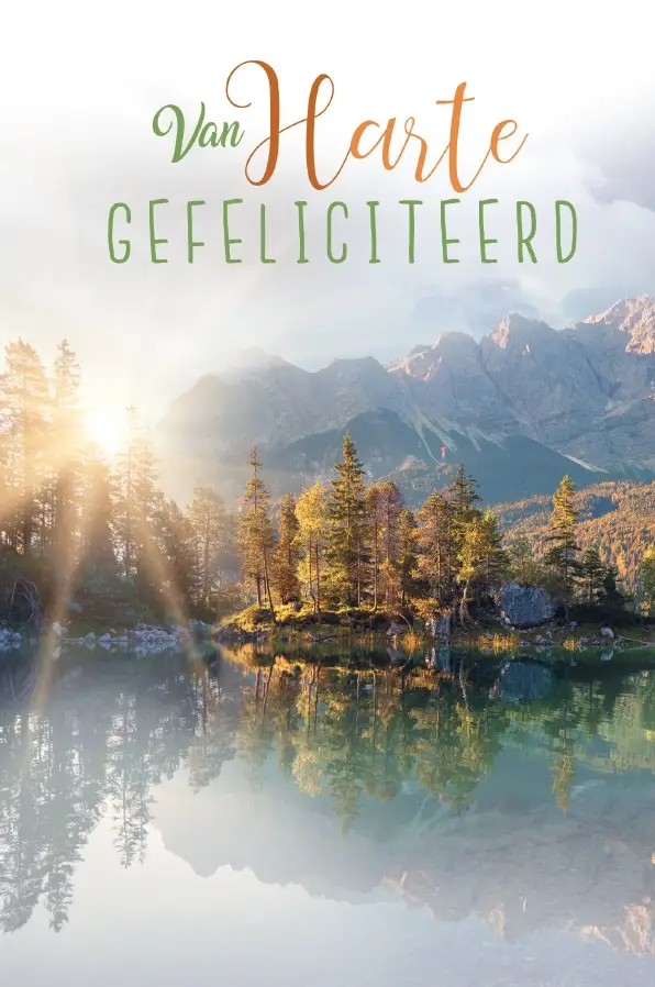 Wenskaart gefeliciteerd