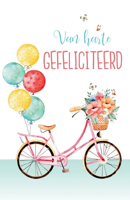 Wenskaart gefeliciteerd