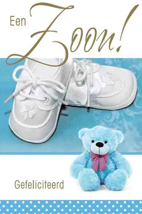 Wenskaart geboorte zoon