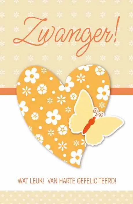 Wenskaart zwanger