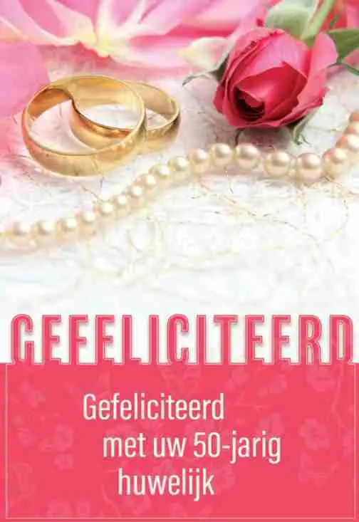 Wenskaart 50 jaar getrouwd