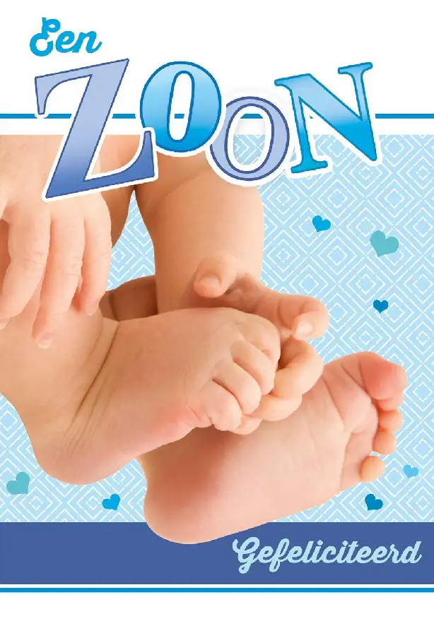 Wenskaart geboorte zoon