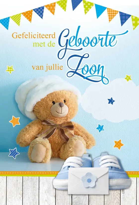 Wenskaart geboorte zoon