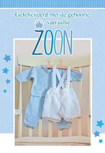 Wenskaart geboorte zoon