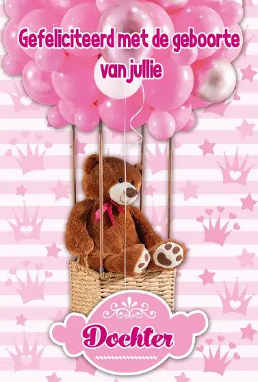 Wenskaart geboorte dochter