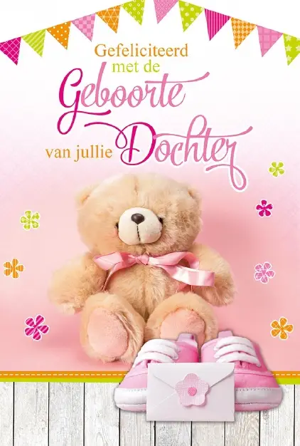 Wenskaart geboorte dochter