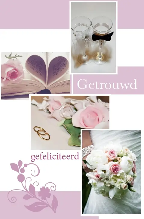 Wenskaart huwelijk