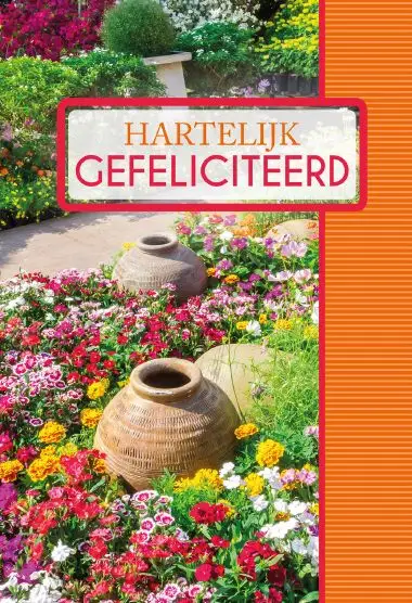 Wenskaart gefeliciteerd