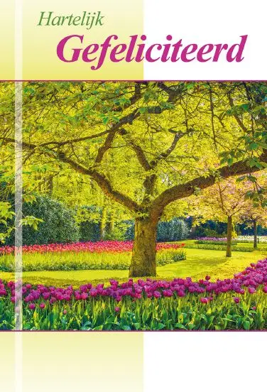 Wenskaart gefeliciteerd