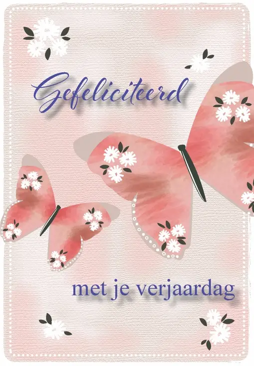 Wenskaart gefeliciteerd