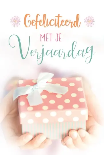 Wenskaart gefeliciteerd