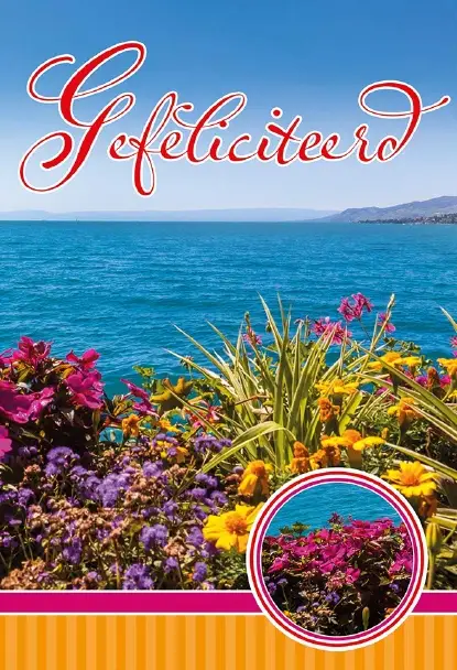 Wenskaart gefeliciteerd