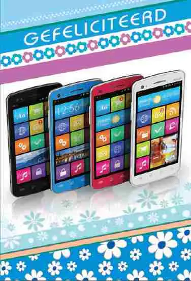 Wenskaart gefeliciteerd