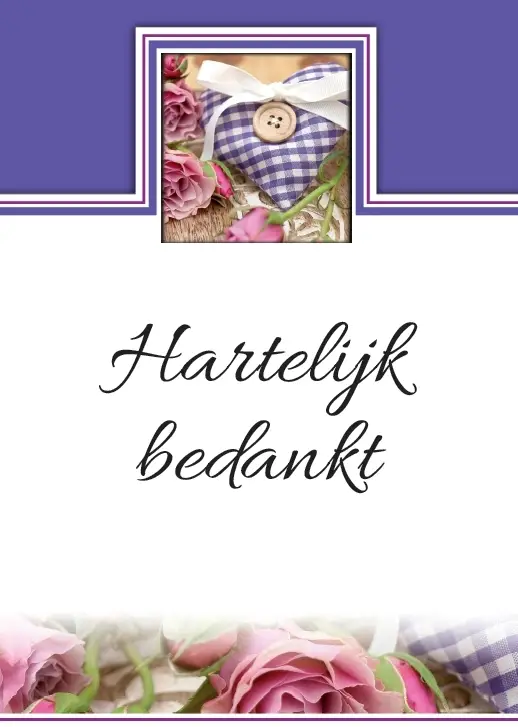Wenskaart bedankt
