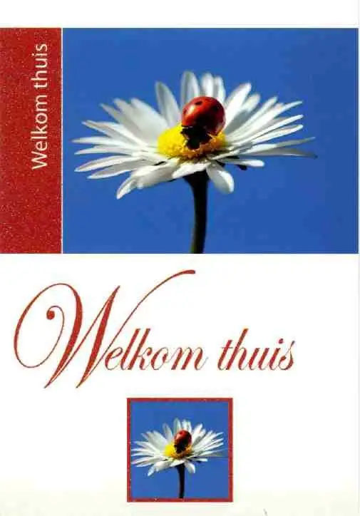 Wenskaart welkom thuis