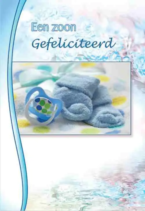Wenskaart geboorte zoon