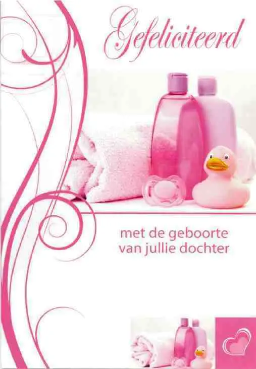 Wenskaart geboorte dochter