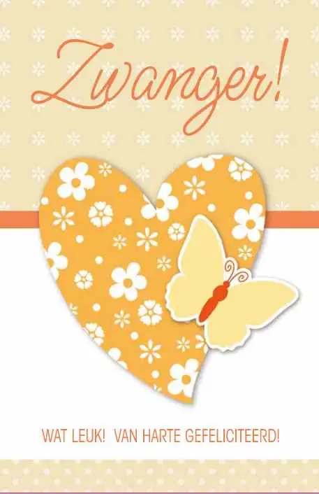 Wenskaart zwanger