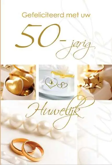 Wenskaart 50 jaar getrouwd