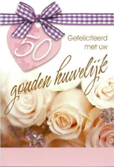 Wenskaart 50 jaar getrouwd