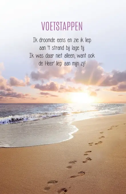 Wenskaart voetstappen