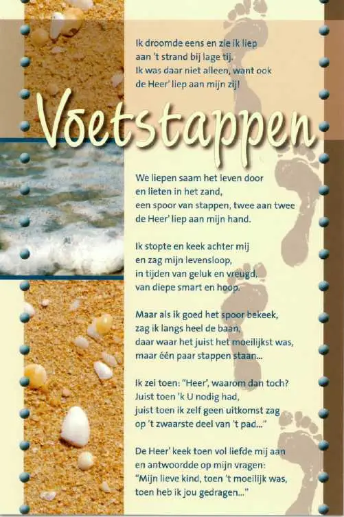 Wenskaart voetstappen