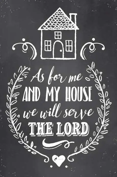 As for me and my house