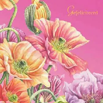 Wenskaart gefeliciteerd