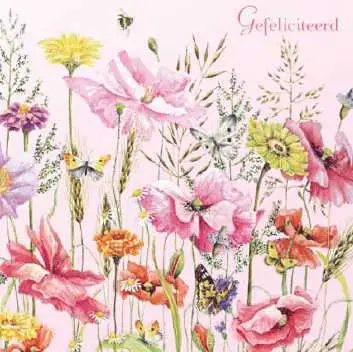 Wenskaart gefeliciteerd