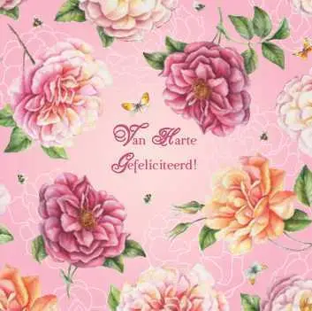 Wenskaart van harte gefeliciteerd