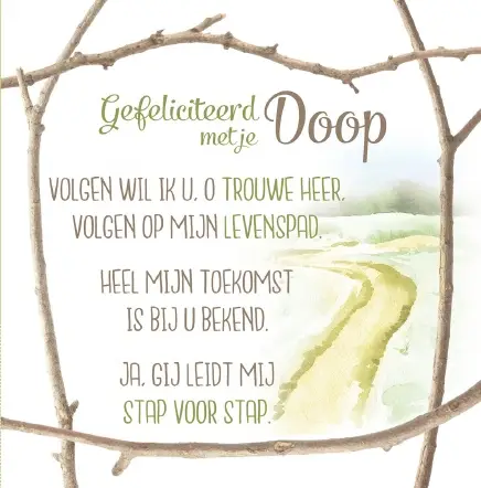 Wenskaart doop