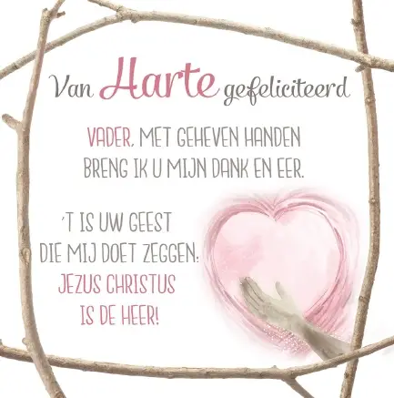 Wenskaart gefeliciteerd