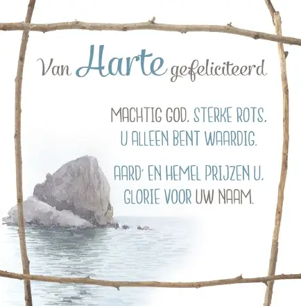 Wenskaart gefeliciteerd