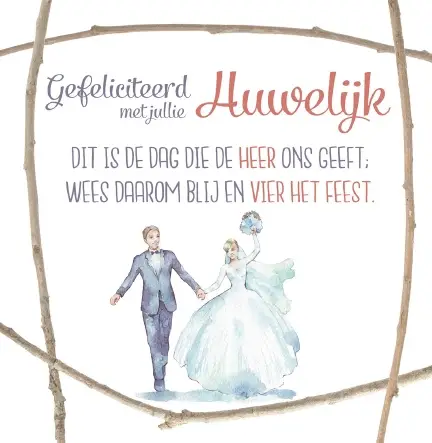 Wenskaart huwelijk