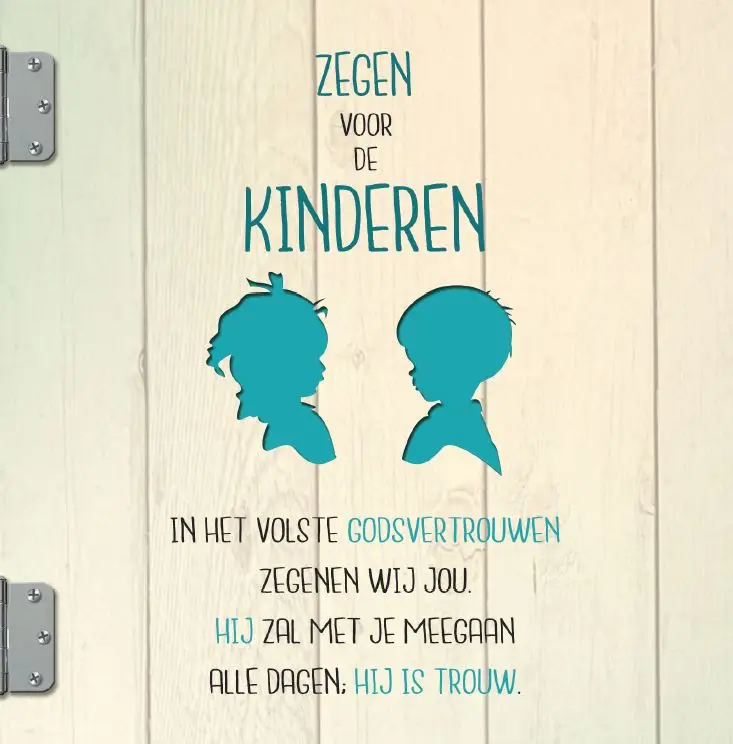 Wenskaart doop kindje