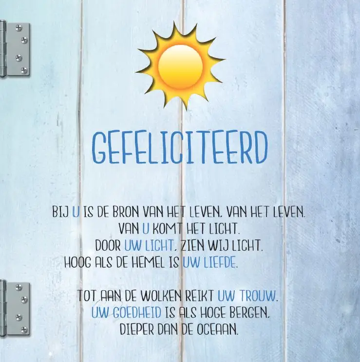 Wenskaart gefeliciteerd