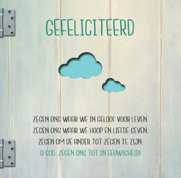 Wenskaart gefeliciteerd