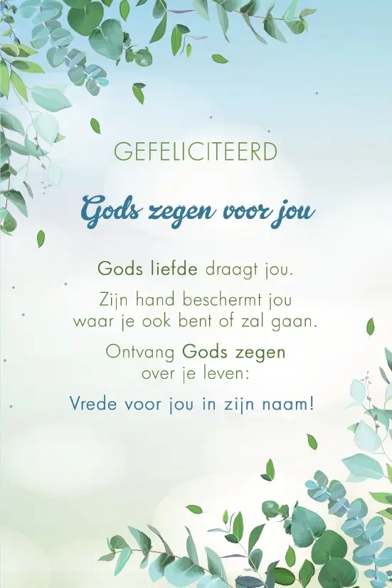 Wenskaart gefeliciteerd