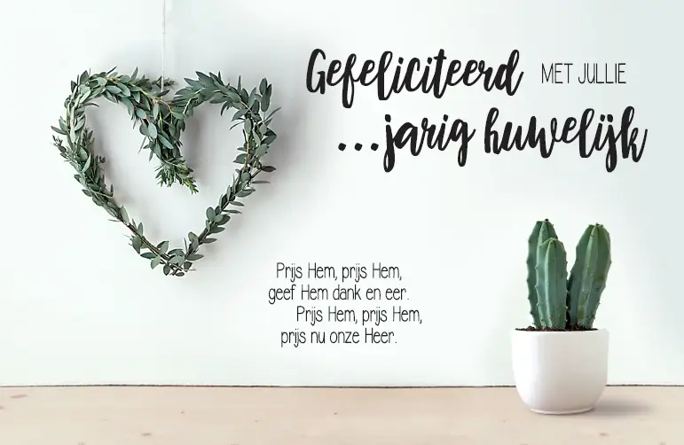 Wenskaart echtvereniging