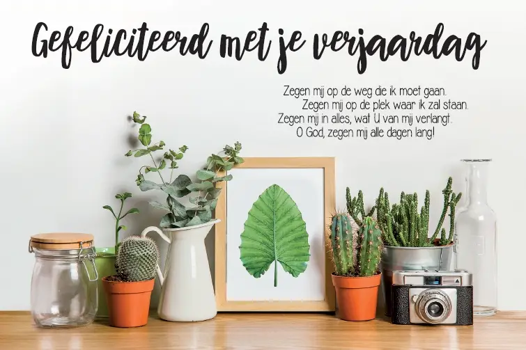Wenskaart gefeliciteerd