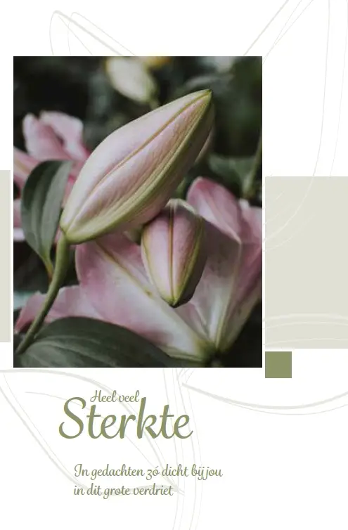 Wenskaart met oprecht medeleven