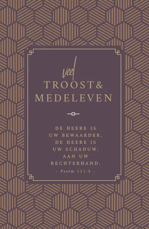 Wenskaart gecondoleerd