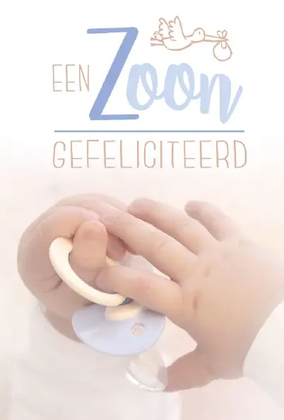 Wenskaart geboorte zoon