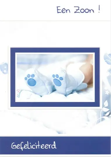 Wenskaart geboorte zoon